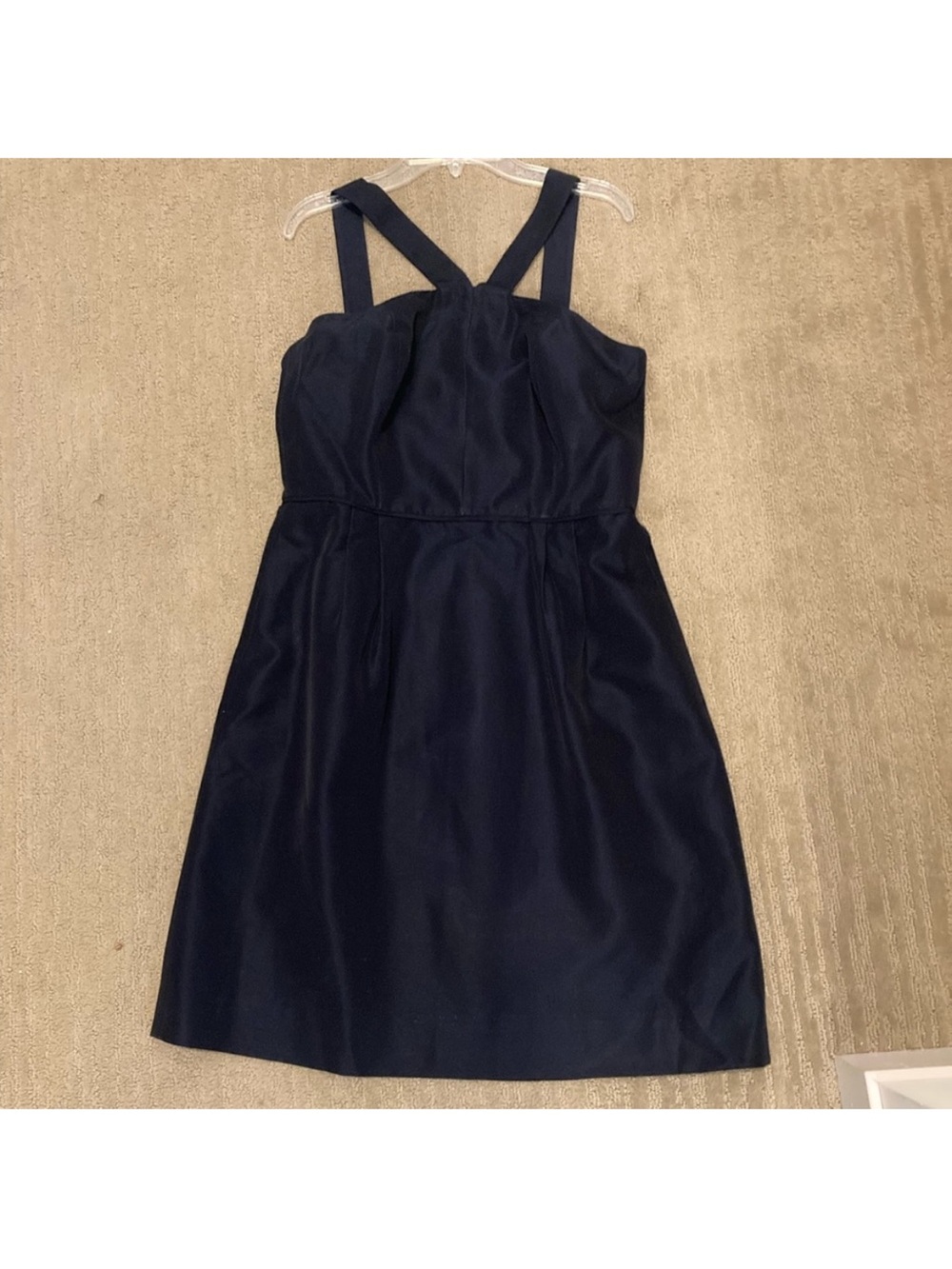 J. Crew halter-style navy blue cocktail dress